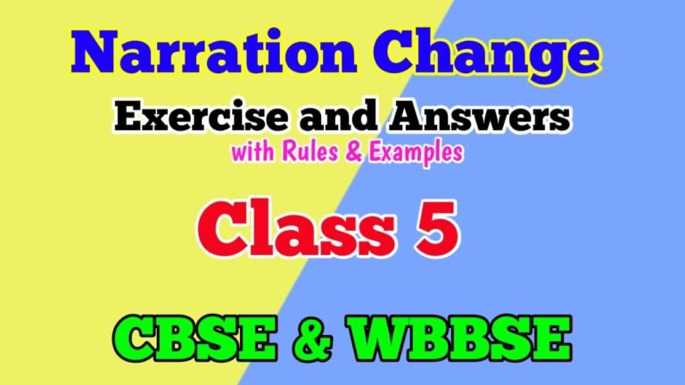 Narration Change Class 9 Examples With Exercises And Answers