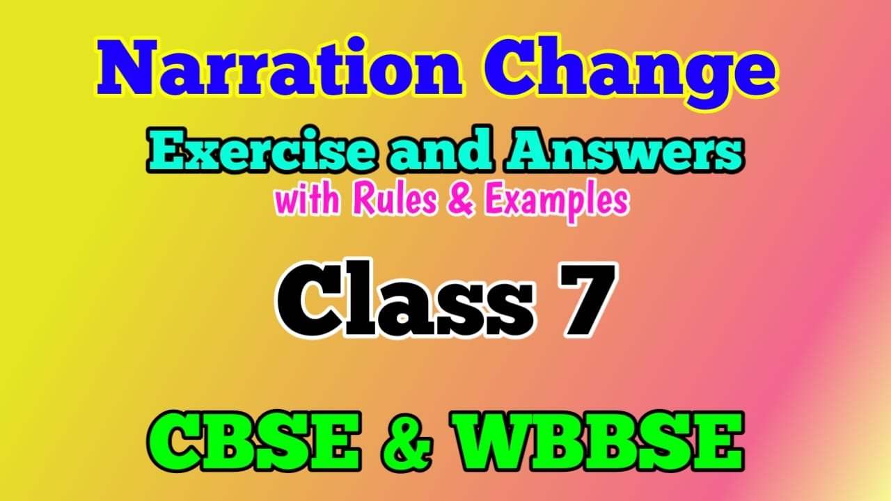 Narration Change Class 7 with Rules Examples and Exercises