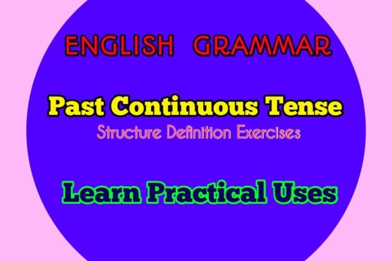 Present Continuous Tense structure with Rules and Examples