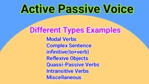 12 Different Types of Active Passive Voice Verbs in Sentences