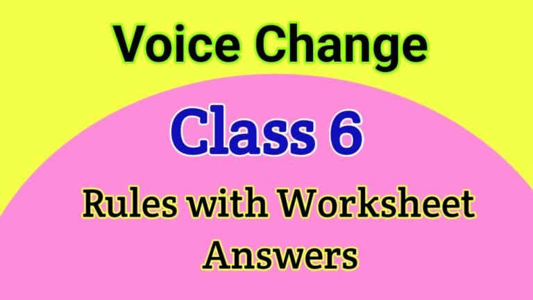 Voice Change Class 9 Exercise With Answers