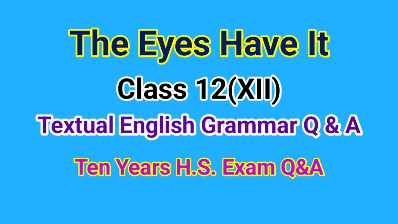 Amarnath Textual Grammar Class 11 WBCHSE