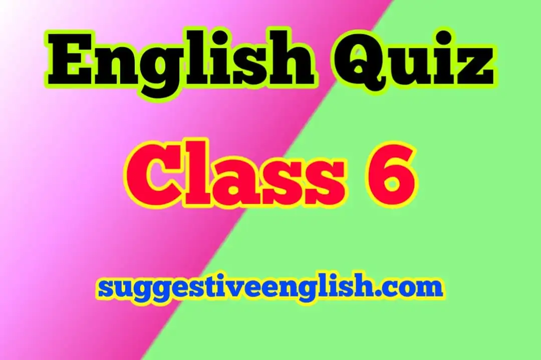 english grammar quiz for class 6 with answers