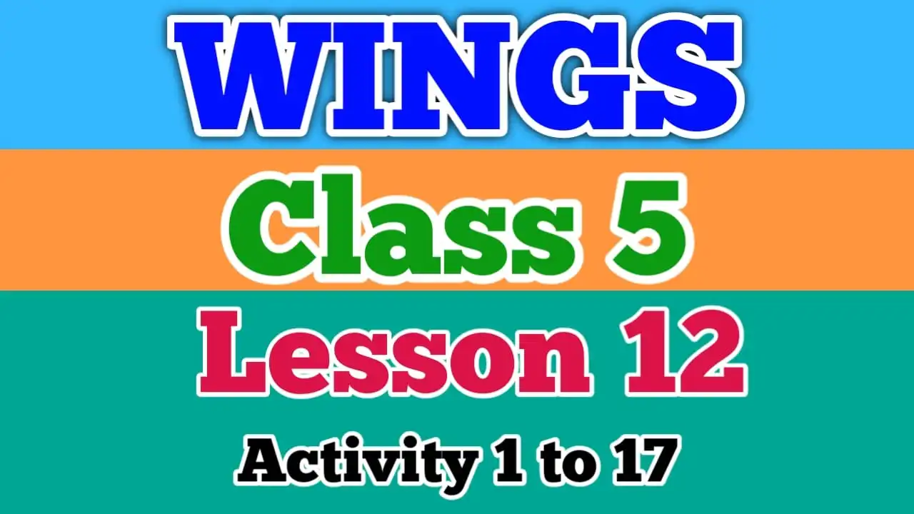 lesson 12 class 5 english wings