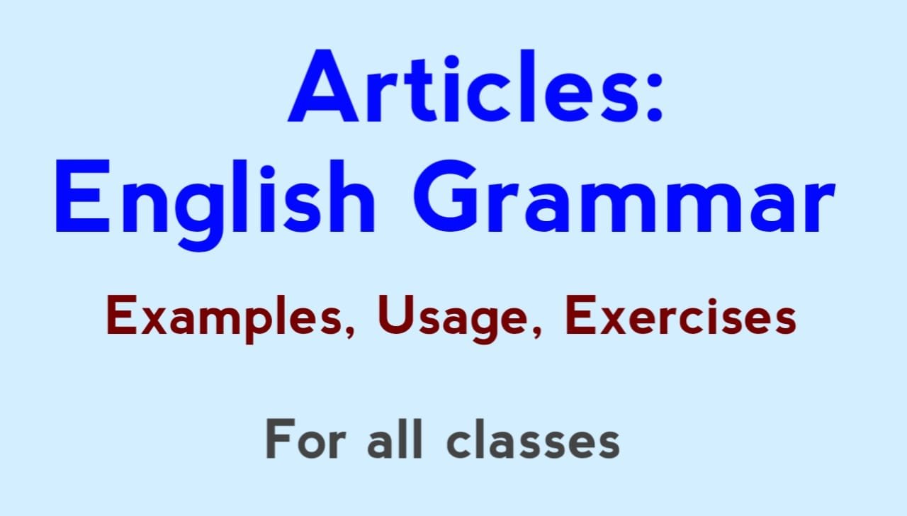 list of articles grammar