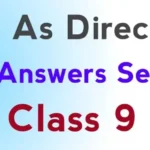 Class 9 Do as Directed Solution Key