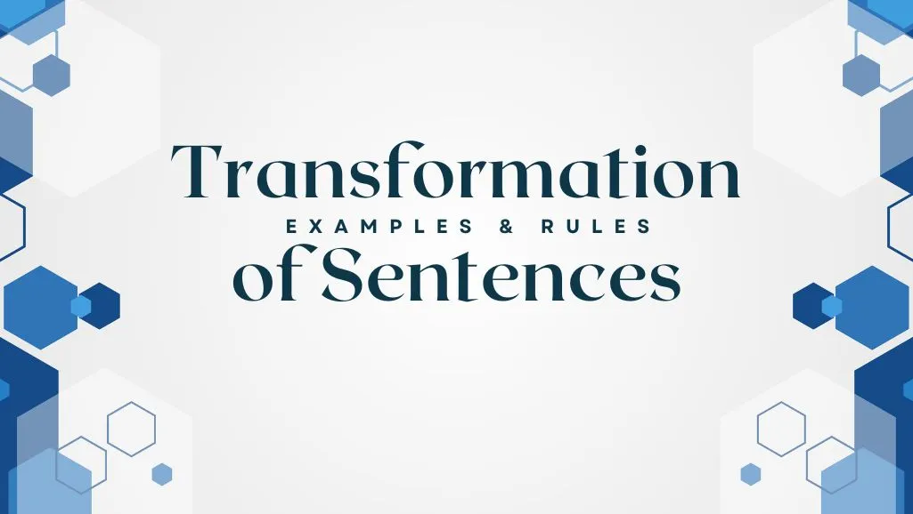 Transformation of Sentences Examples with Rules