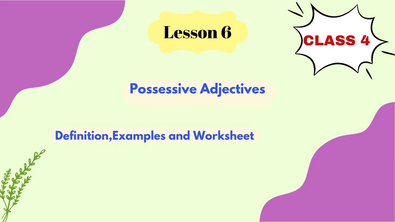 assignment of adjectives class 4